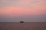 Sunset on Freighter