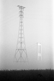 Pylon & bridge in the fog