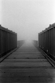 Foggy pier