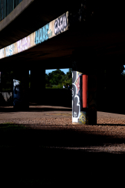 Graffiti Column in Shadow