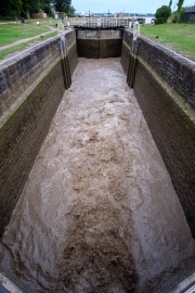 Open lock gates