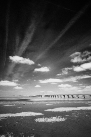 Severn Estuary at low tide, infra-red