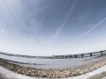 Severn Estuary at low tide, fisheye lens