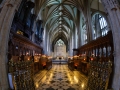 Gate, Choir Stalls and High Altar - fisheye lens