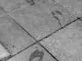 Wet footprints