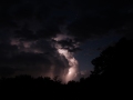 Lightning and clearing skies at dawn