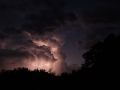 Lightning and clearing skies at dawn