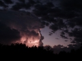 Lightning and clearing skies at dawn