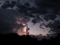 Lightning and clearing skies at dawn