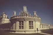 Chateau Chambord with scaffolding