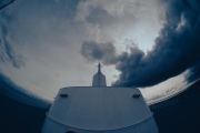 Ferry and clouds