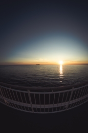 Sunset, fisheye lens
