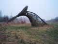 Whale Sculpture, and melting frost