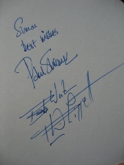 Paul Sherwen and Phil Liggett autographs