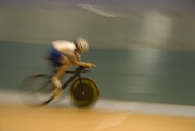 Rebecca Romero. GB track cycling squad pre-Olympic training camp. Newport Velodrome. 26/07/2008. Nikon D200 - 1/20 sec @ f4, ISO 250 (0919_0427.jpg)