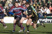 Johnny Howard. Northampton Saints v Rotherham Titans. Franklin's Gardens, Northampton. 01/03/2008. Nikon D200 - 1/1250 sec @ f5.6, ISO 320 (0907_0181.jpg)