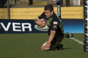 Mark Easter. Northampton Saints v Rotherham Titans. Franklin's Gardens, Northampton. 01/03/2008. Nikon D200 - 1/2500 sec @ f5.3, ISO 320 (0907_0224.jpg)