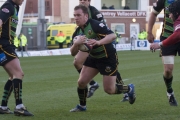 Paul Diggin. Northampton Saints v Rotherham Titans. Franklin's Gardens, Northampton. 01/03/2008. Nikon D200 - 1/320 sec @ f4.5, ISO 320 (0907_0319.jpg)