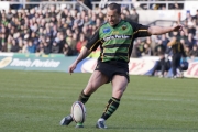 Carlos Spencer. Northampton Saints v Rotherham Titans. Franklin's Gardens, Northampton. 01/03/2008. Nikon D200 - 1/320 sec @ f5, ISO 320 (0907_0371.jpg)