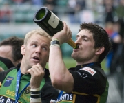 James Downey and Ben Lewitt. Northampton Saints v Exeter Chiefs. EDF National Trophy Final. Twickenham. 12/04/2008. Nikon D200 - 1/250 sec @ f5.6, ISO 1600 (0911_0154.jpg)
