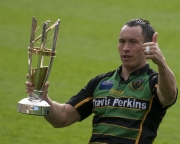 Bruce Reihana with Division 1 trophy. Northampton Saints v Launceston. Franklin's Gardens, Northampton. 26/04/2008. Nikon D200 - 1/320 sec @ f5.6, ISO 200 (0912_0244.jpg)