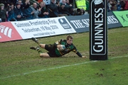 Stephen Myler. Northampton Saints v Toulon. European Challenge Cup. Franklin's Gardens, Northampton. 24/11/2009. Nikon D200 - 1/320 sec @ f5.6, ISO 3200 (0954_0179.jpg)