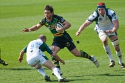 Ben Foden. Northampton Saints v London Irish. Franklin's Gardens, Northampton. 18/04/2009. Nikon D200 - 1/1500 sec @ f5.6, ISO 500 (0974_0025.jpg)