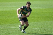 Ben Foden. Northampton Saints v London Irish. Franklin's Gardens, Northampton. 18/04/2009. Nikon D200 - 1/1250 sec @ f5.6, ISO 500 (0974_0032.jpg)