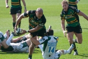 Soane Tonga'uiha. Northampton Saints v London Irish. Franklin's Gardens, Northampton. 18/04/2009. Nikon D200 - 1/1000 sec @ f5.6, ISO 500 (0974_0087.jpg)