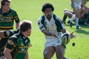 Sailala Mapusua. Northampton Saints v London Irish. Franklin's Gardens, Northampton. 18/04/2009. Nikon D200 - 1/1000 sec @ f5.6, ISO 500 (0974_0159.jpg)