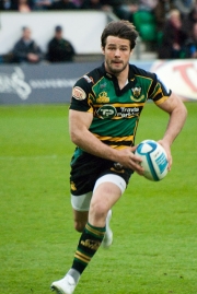 Ben Foden. Northampton Saints v Saracens. European Challenge Cup semi-final. Franklin's Gardens, Northampton. 01/05/2009. Nikon D200 - 1/250 sec @ f5.6, ISO 1600 (0977_0008.jpg)