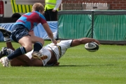 Saone Tonga'uiha. Northampton Saints v Rotherham Titans (pre-season). Franklin's Gardens, Northampton. 22/08/2009. Nikon D200 - 1/1250 sec @ f5.6, ISO 400 (0997_0056.jpg)