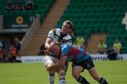 Jon Clarke. Northampton Saints v Rotherham Titans (pre-season). Franklin's Gardens, Northampton. 22/08/2009. Nikon D200 - 1/1600 sec @ f5.6, ISO 400 (0997_0066.jpg)