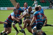 Soane Tonga'uiha. Northampton Saints v Rotherham Titans (pre-season). Franklin's Gardens, Northampton. 22/08/2009. Nikon D200 - 1/1250 sec @ f5.3, ISO 400 (0997_0113.jpg)