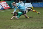 Chris Ashton. Northampton Saints v Perpignan. Heineken European Cup. Franklin's Gardens, Northampton. 17/01/2010. Nikon D200 - 1/250 sec @ f5.6, ISO 1600 (1016_0091.jpg)