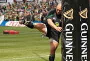 Soane Tonga'uiha warming up. Northampton Saints v Saracens. Guinness Premiership semi-final. Franklin's Gardens, Northampton. 16/05/2010. Nikon D200 - 1/2000 sec @ f4.8, ISO 640 (1037_0032.jpg)