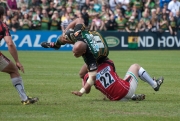 Soane Tonga'uiha. Northampton Saints v Saracens. Guinness Premiership semi-final. Franklin's Gardens, Northampton. 16/05/2010. Nikon D200 - 1/800 sec @ f5.6, ISO 500 (1037_0296.jpg)