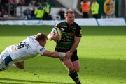 Paul Diggin. Northampton Saints v Exeter Chiefs. Franklin's Gardens, Northampton. 02/10/2010. Nikon D200 - 1/1000 sec @ f5.6, ISO 640 (1060_0084.jpg)