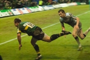 Paul Diggin. Northampton Saints v Edinburgh. Heineken European Cup. Franklin's Gardens, Northampton. 14/02/2011. Nikon D200 - 1/200 sec @ f4.5, ISO 3200 (1064_0095.jpg)