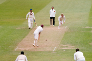 Unknown batsman defends against Ian Pont