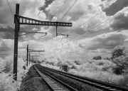Railway track in infra-red