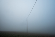 Power line in the fog