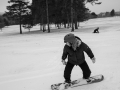 Snowboarding on Henbury Golf Course