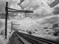 Railway track in infra-red