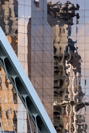 Millennium Footbridge and Reflected Buildings