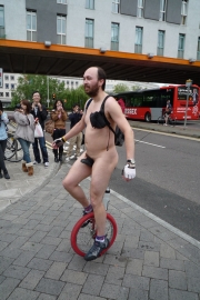 Naked Unicyclist
